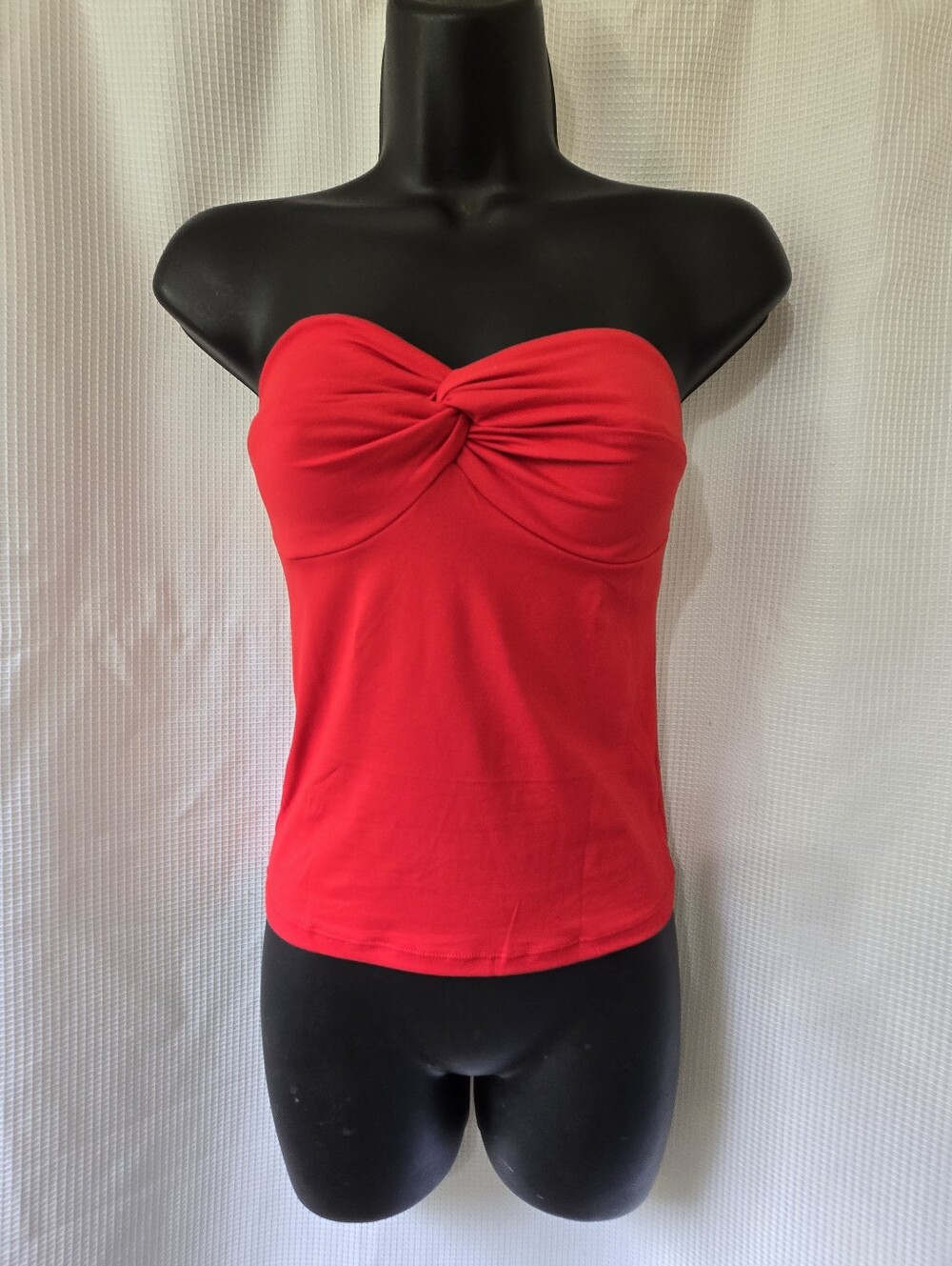 Women's Strapless Twist-Front Camisole in Red